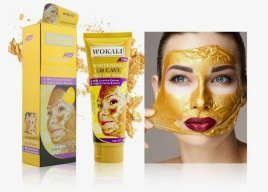 Маска пленка для лица отбеливающая золото (Whitening Gold Caviar Peel Off Mask Wokali) 130 мл