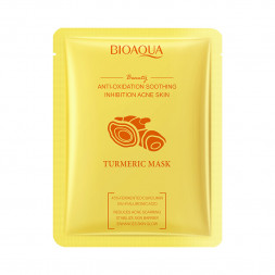 Маска антиоксидантная увлажняющая с куркумой для лица (Bioaqua Turmeric Facial Mask) 25 г