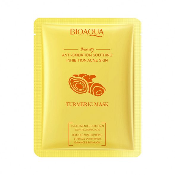Маска антиоксидантная увлажняющая с куркумой для лица (Bioaqua Turmeric Facial Mask) 25 г