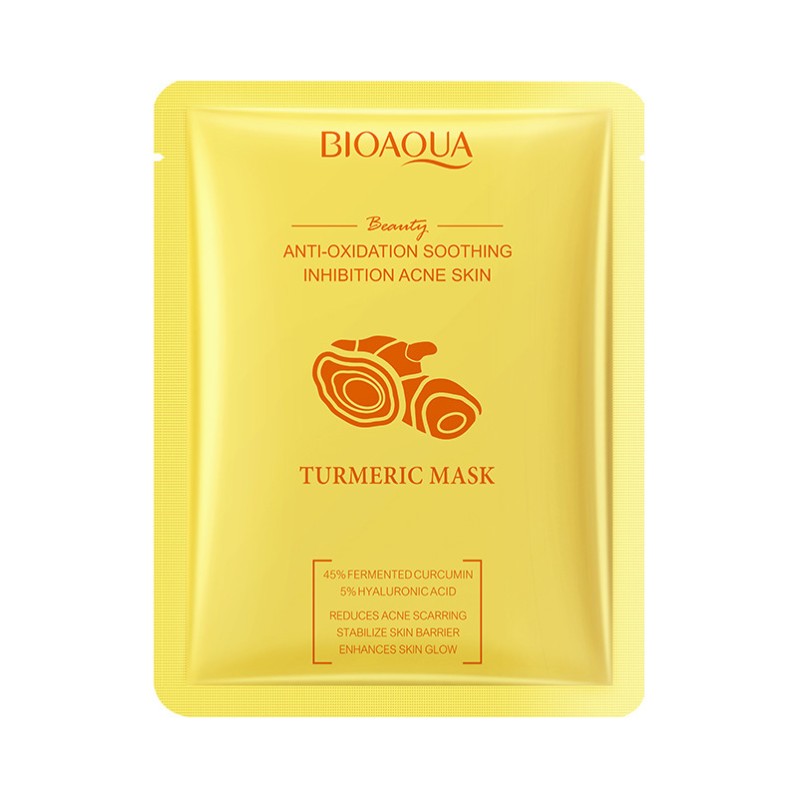 Маска антиоксидантная увлажняющая с куркумой для лица (Bioaqua Turmeric Facial Mask) 25 г