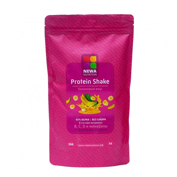 Коктейль протеиновый для похудения со вкусом банана БЕЗ САХАРА (Newa Nutrition Protein) 350 г