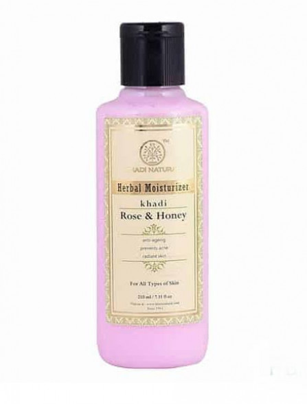 Лосьон для тела увлажняющий Роза и Мед Кхади (Rose and Honey Moisture Khadi) 210мл