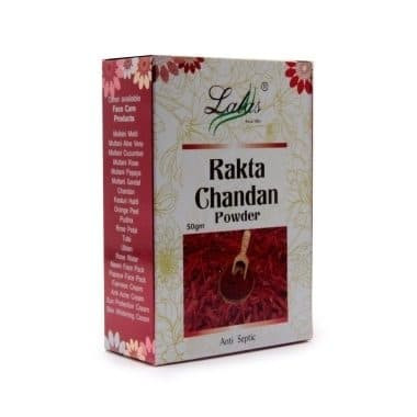 Маска-убтан для лица Красный Сандал травяная (Rakta Chandan POwder Lalas) 50 г
