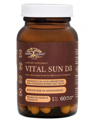 Витамин Д3 Витал Сан для костей, суставов, волос Сакред Ливс (Sacred Leaves Vital Sun D3) 60 капсул