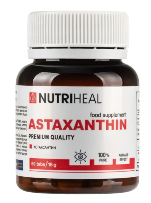 Астаксантин из красных микроводорослей (Astaxanthin Nutriheal) 60 табл