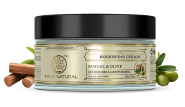 Крем для лица увлажняющий Сандал и Олива Кхади (Sandal and Olive Herbal Nourishing Cream Khadi) 50 г