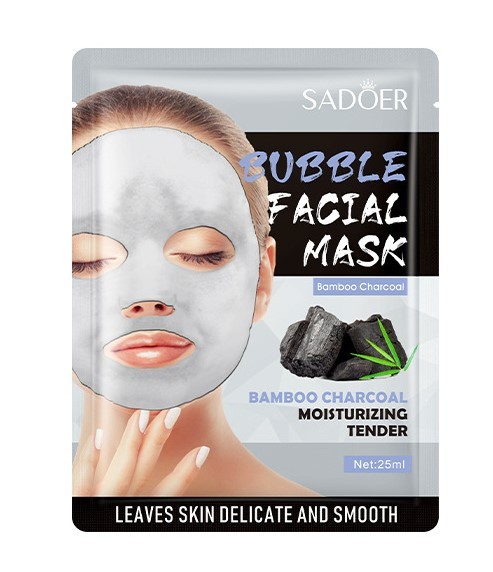 Маска пузырьковая с бамбуковым углем для лица (Bubble Facial Mask Bamboo Charcoal Sadoer) 25 мл