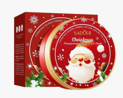 Патчи с экстрактом граната от морщинок вокруг глаз Рождественские (Sadoer Christmas Pomegranate Collagen Eye mask) 60 шт