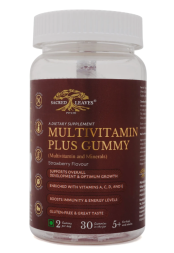 Мультивитаминные мармеладки со вкусом клубники (Multivitamin Plus Gummy Sacred Leaves) 30 штук