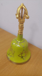 Колокольчик индийский желтый металл 9 см диаметр