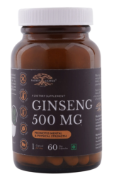 Женьшень для энергии, выносливости и концентрации (Ginseng 500 mg Sacred Leaves) 60 капсул