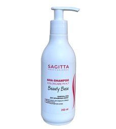 Шампунь–уход для окрашенных волос для гладкости и блеска (AHA-Shampoo Colorcare PH 4.7 Sagitta Professional) 250 мл