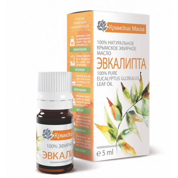 Эфирное натуральное масло Эвкалипт Крымские масла (Pure Eucalyptus Oil) 5 мл