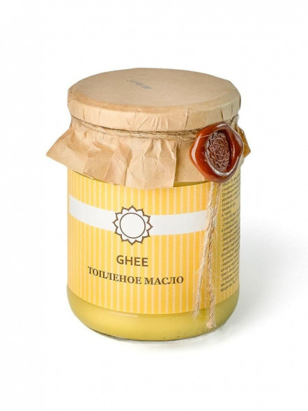 Топленое масло Гхи, очищенное сливочное масло в стеклянной банке (Ghee) 400 г