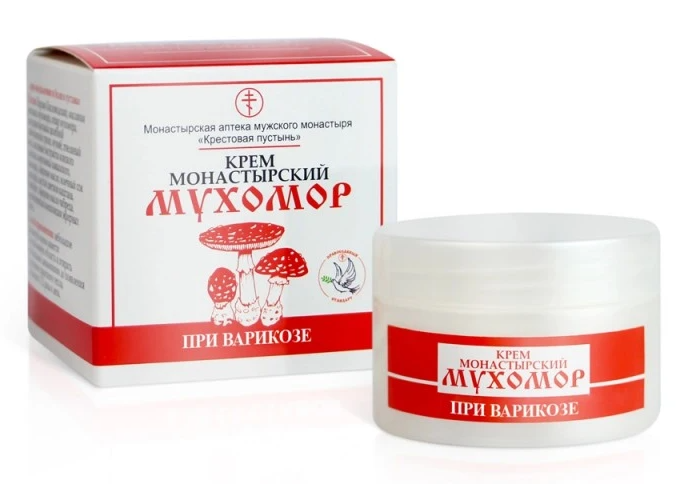 Крем при варикозе монастырский Мухомор (Монастырская аптека Солох-Аул) 50 мл