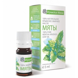 Эфирное натуральное масло Мята Крымские масла (Pure Mentha arvensis leaf Oil) 5 мл