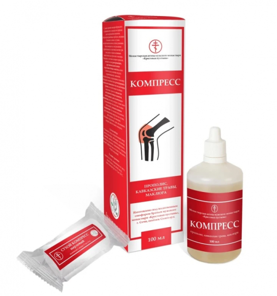 Компресс для суставов Прополис, Кавказские травы, Маклюра (Солох-Аул) 100 мл