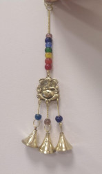 Колокольчики индийские знак Ом металл