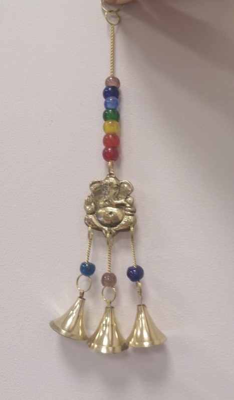 Колокольчики индийские знак Ом металл