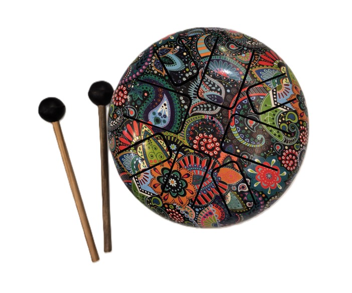 Стальной барабан язычковый, глюкофон 16х16 см