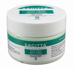 Увлажняющий крем для ног для ежедневного ухода с алоэ вера (Foot cream Aloe Vera Sagitta Professional) 100 мл