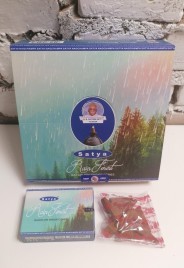 Благовония конусы стелющийся дым премиум Тропический лес Сатья (Backflow Dhoop Cones Rain Forest Satya) 10 конусов