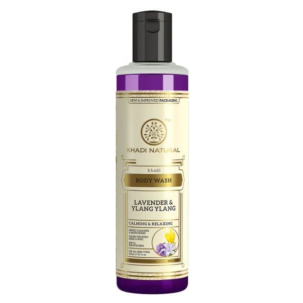 Гель для душа Лаванда и Иланг-Иланг Кхади (Herbal Body Wash Khadi Lavender Ylang Ylang) 210 мл