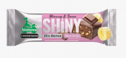 Батончик протеиновый Шоколад и банан с коллагеном (Shiny Bionova) 40 г