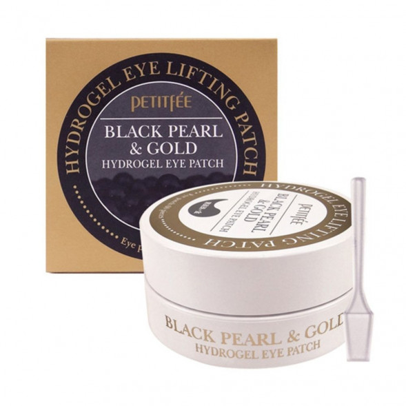 Патчи гидрогелевые для глаз с чёрным жемчугом (Petitfee Black Pearl and Gold Hydrogel Eye Patch) 60 шт