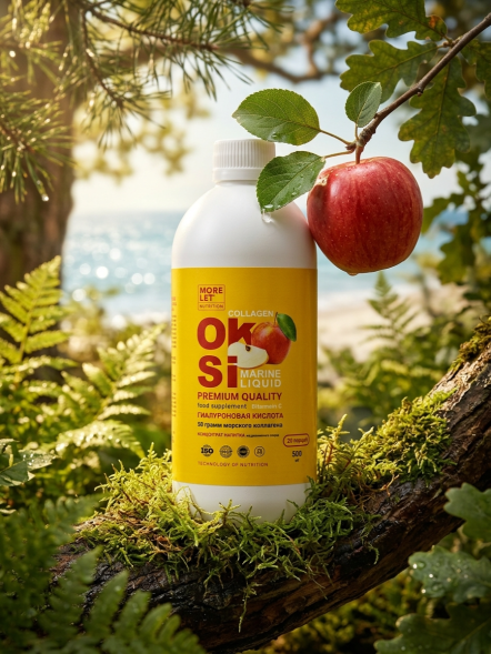 Коллаген морской питьевой со вкусом яблока (Collagen Marine Liquid Morelet) 500 мл