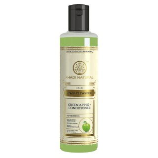 УЦЕНКА! Шампунь-кондиционер Зеленое Яблоко Кхади СРОК ДО 09.2026 (Green Apple Conditioner Hair Cleanser Khadi) 210 мл