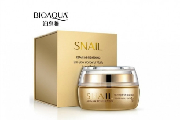 Крем Увлажняющий антивозрастной для лица от морщин с муцином улитки (Snail Repair and Brightening Bioaqua) 50 г