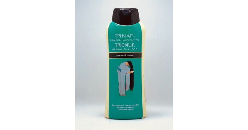 Шампунь с черным тмином Питание и защита ОАЭ Тричуп Васу (Trichup Herbal Shampoo Black Seed Vasu) 200 мл