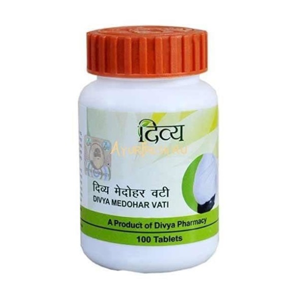 УЦЕНКА! Медохар Вати для похудения Дивья ПОМЯТА БАНКА (Medohar Vati Divya Patanjali) 100 табл 
