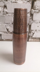 Медная бутылка со стаканом для воды (Copper water Bottle Antique Krishna) 1000 мл
