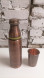 Медная бутылка со стаканом для воды (Copper water Bottle Antique Krishna) 1000 мл