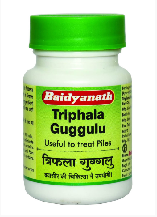 Трифала Гуггул Бадьянатх (Triphala Guggulu Baidyanath) 80 табл