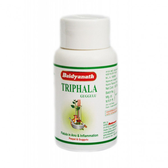 Трифала Гуггул Бадьянатх (Triphala Guggulu Baidyanath) 80 табл