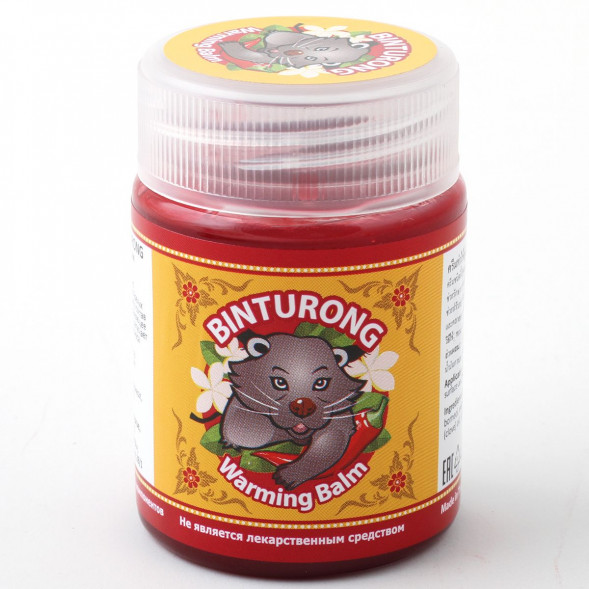 УЦЕНКА! Бальзам Разогревающий с Перцем Чили Бинтуронг СРОК 11.2025 (Binturong Balm Warming) 50 г
