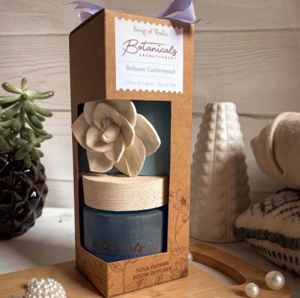 Ароматический диффузор Кедр (Balsam Cedarwood Sola Flower Diffuser Song of India) 120 мл